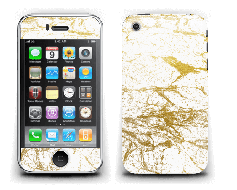 Hvitt og gull Skin IPhone 3G/3GS