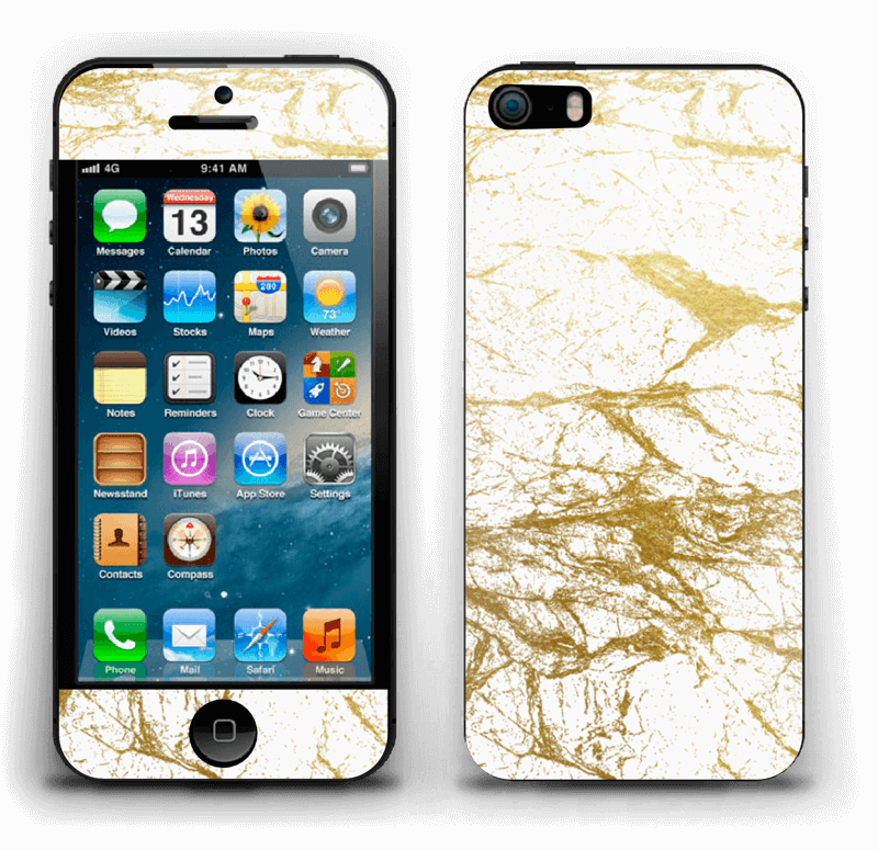 Hvitt og gull Skin IPhone 5s