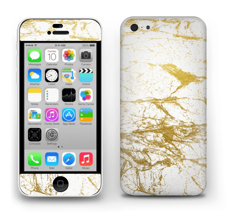 Hvitt og gull Skin IPhone 5c