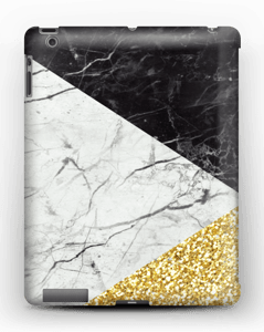 Branco, Preto e Dourado Capa IPad 4/3/2