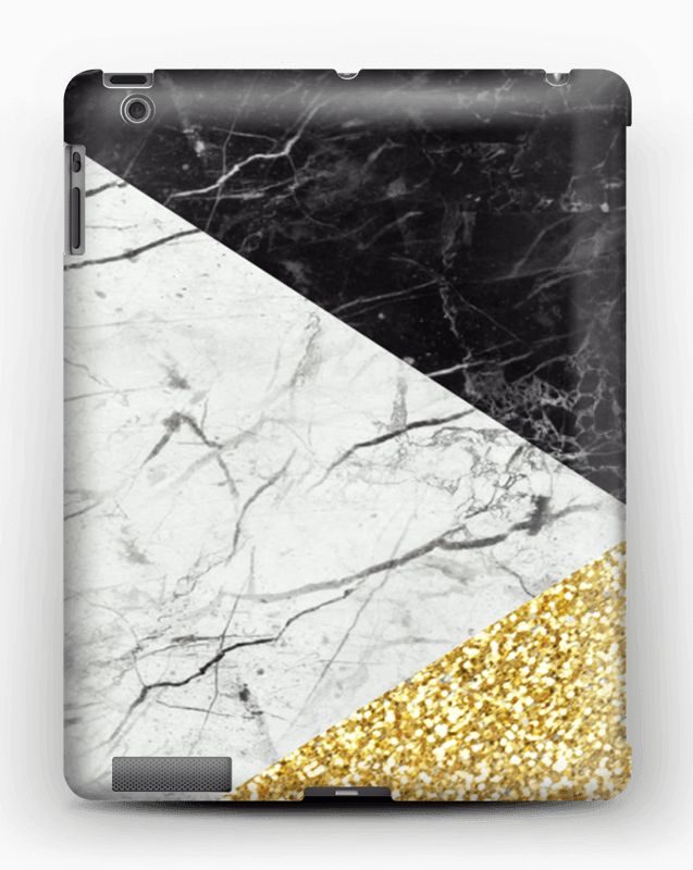 Sort Hvid Guld cover IPad 4/3/2
