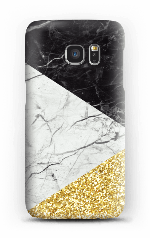 Schwarz weiß gold Handyhülle Galaxy S7