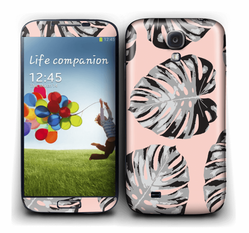 Pink leaves Skin Galaxy S4
