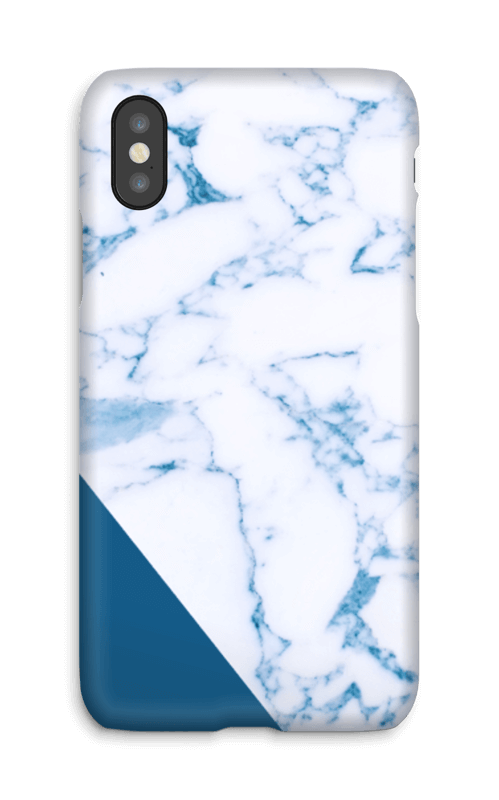 Blått og marmor deksel IPhone X