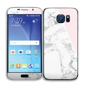 Marble and Pink Skin Galaxy S6