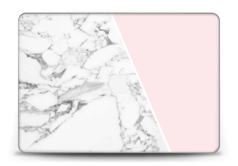 White Marble and pink pastell Skin MacBook Pro Retina 15” 2015