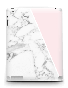 White Marble and pink pastell Skin IPad 4/3/2