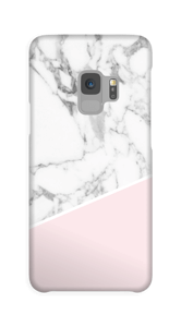 Lichtroze & wit marmer hoesje Galaxy S9