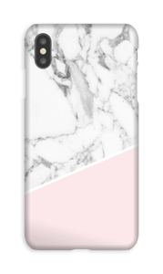 Mármol Blanco y Rosa Palo funda IPhone XS Max