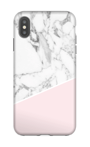 White Marble and Pink case IPhone XS Max tough