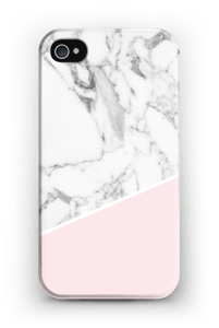Lichtroze & wit marmer hoesje IPhone 4/4s