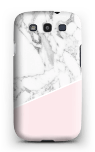 Lichtroze & wit marmer hoesje Galaxy S3