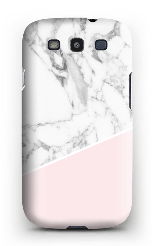 Valkoinen marmori ja pinkki kuoret Galaxy S3