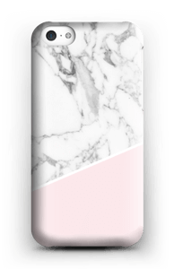 Hvit marmor og rosa deksel IPhone 5c