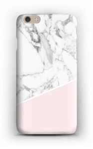 Lichtroze & wit marmer hoesje IPhone 6 Plus