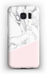 Lichtroze & wit marmer hoesje Galaxy S6