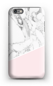 Lichtroze & wit marmer hoesje IPhone 6 Plus tough