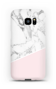 Lichtroze & wit marmer hoesje Galaxy S7 Edge