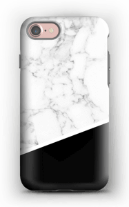 Zwart en Wit Marmer hoesje IPhone 7 tough