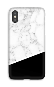 Zwart en Wit Marmer hoesje IPhone X