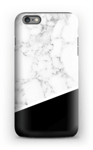 Zwart en Wit Marmer hoesje IPhone 6 Plus tough