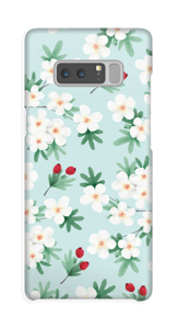 Valkoisia kukkia kuoret Galaxy Note8