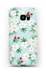 Valkoisia kukkia kuoret Galaxy S7 Edge