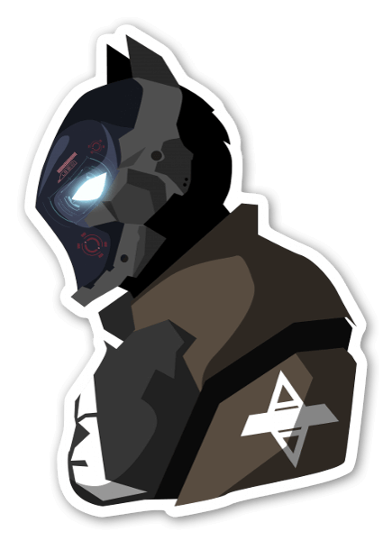 Caballero de Arkham pegatina