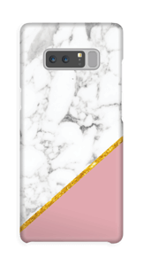 Marmor med gull og pudderrosa deksel Galaxy Note8