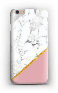 Marmor med gull og pudderrosa deksel IPhone 6 Plus