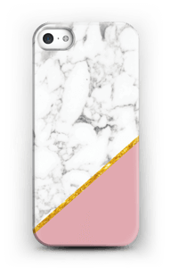 Marmor med gull og pudderrosa deksel IPhone SE
