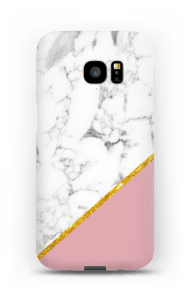Marmori, pinkki ja kulta kuoret Galaxy S7 Edge