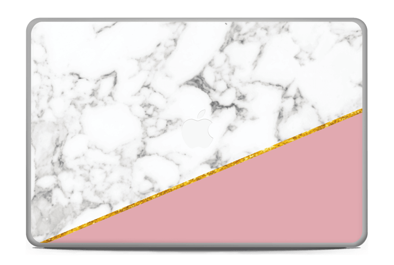 Marmor, pudderrosa og gull Skin MacBook Pro 17” -2015