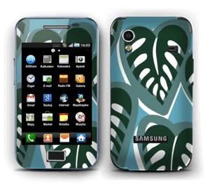 A tropical skin in the beautiful colours dusty turquoise and deep green for your laptop.