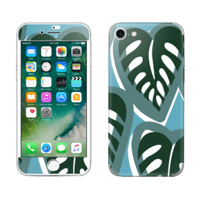 A tropical skin in the beautiful colours dusty turquoise and deep green for your laptop.