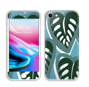 A tropical skin in the beautiful colours dusty turquoise and deep green for your laptop.