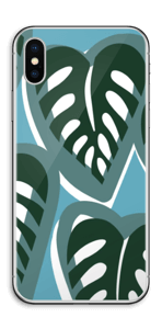 A tropical skin in the beautiful colours dusty turquoise and deep green for your laptop.