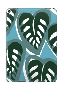 A tropical skin in the beautiful colours dusty turquoise and deep green for your laptop.