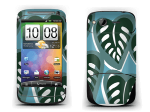 A tropical skin in the beautiful colours dusty turquoise and deep green for your laptop.