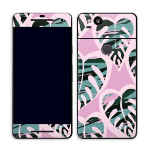 A tropical skin in the beautiful colours light violet and dusty teal for your laptop.