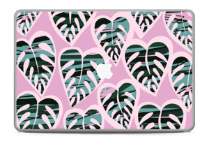 A tropical skin in the beautiful colours light violet and dusty teal for your laptop.