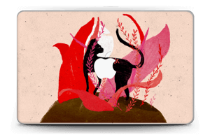 Skin with a full moon and black cat