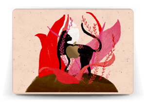 Skin with a full moon and black cat