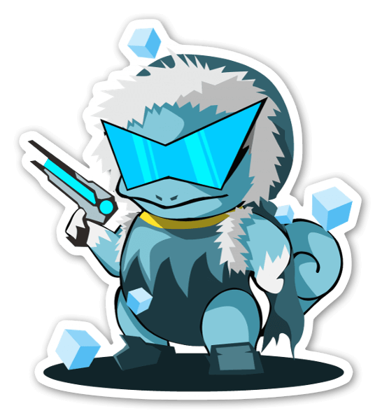 Captain Squirtle sticker