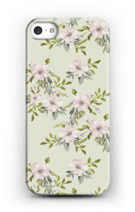 Flowers in light pink case IPhone 5/5S