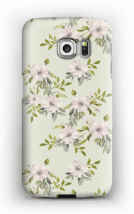 Pinkki kukka kuoret Galaxy S6 Edge