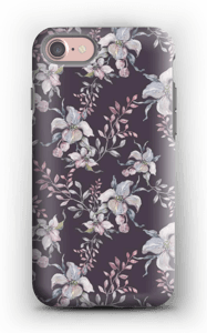 Flowers & purple case IPhone 7 tough