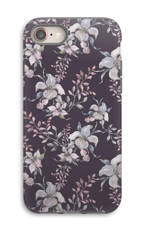 Flowers & purple case IPhone 8 tough