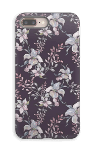 Lilla blomster deksel IPhone 8 Plus tough