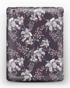 Purple & flowers case IPad 4/3/2